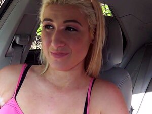 Busty Blonde Teen Gets Massive Fucked In Car