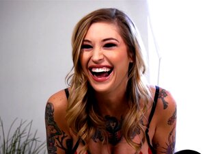 Exotic pornstars Kleio Valentien, Cherie Deville in Crazy Tattoos, Blonde sex clip