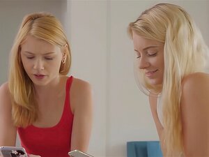 A meia-irmã Riley Star e a sua melhor amiga Hannah Hays partilham o meu Creampie em Sexo a três